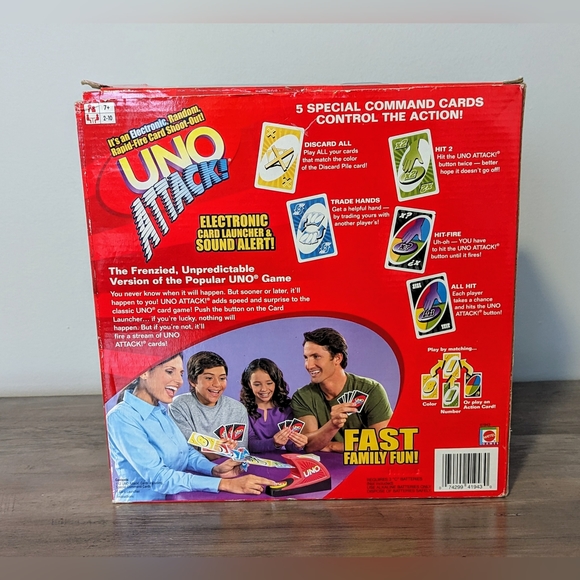 2005 Mattel UNO Attack Game Electronic Card Launcher & Sound Alert Family Fun - Picture 7 of 10